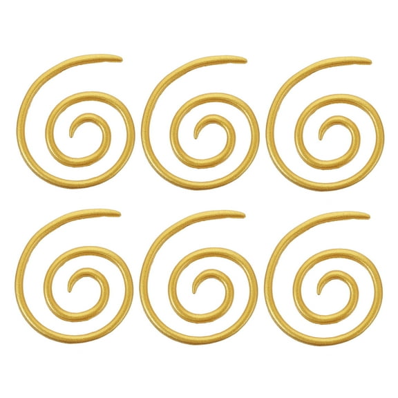 ITSELFER 6pcs Alloy Spiral Cable Knitting Needles Set for Sweater Weaving and Crafting, Golden Color