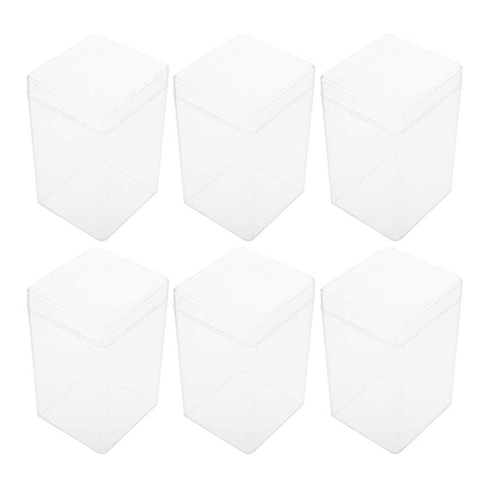 ITSELFER 6pcs Display Cases Transparent Figurine Collection Containers ...