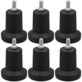 thumbnail image 1 of ITSELFER 6pcs Durable Office Chair Feet Plug-in Design Chair Feet Nonslip Wheels Casters Furniture Chair Casters Plug-in Fixed Feet, 1 of 5
