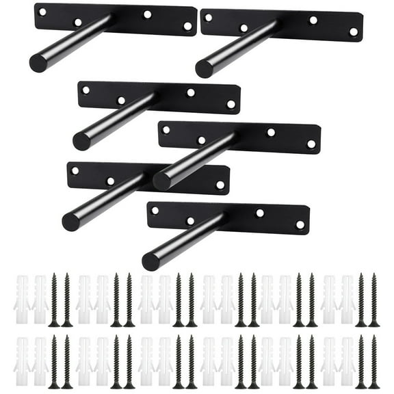 ITSELFER 6pcs Hidden Floating Shelf Bracket 150mm Heavy Duty Invisible Shelf Bracket