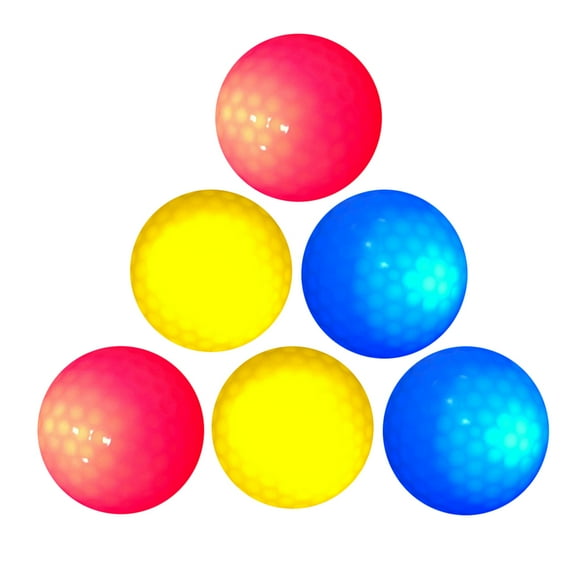 6pcs LED Light Balls Glow in The Dark Practice Balls Flashing Glow Rubber Balls Indoor Outdoor Training Aids
