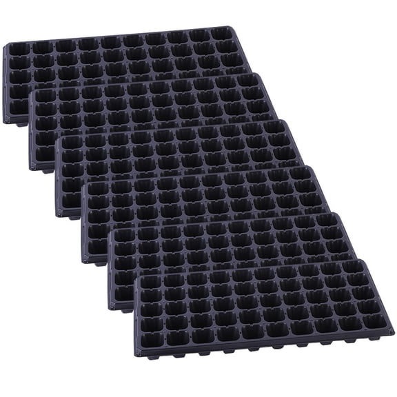 ITSELFER 6pcs Plant Germination Trays Multi-slots Plastic Nursery Growing Trays Sowing Tray