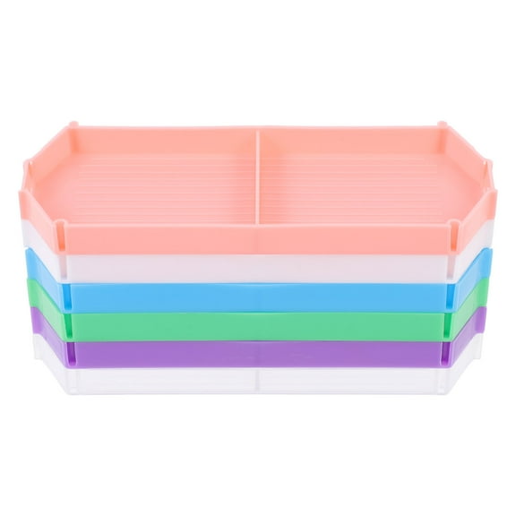 ITSELFER 6pcs Plastic Bead Sorting Trays Large DIY Diamond Rhinestone Plate Trays