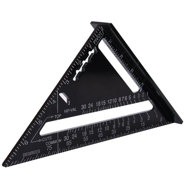 ITSELFER 7Inch Premium Rafter Square Quick Square Layout Tool (Black