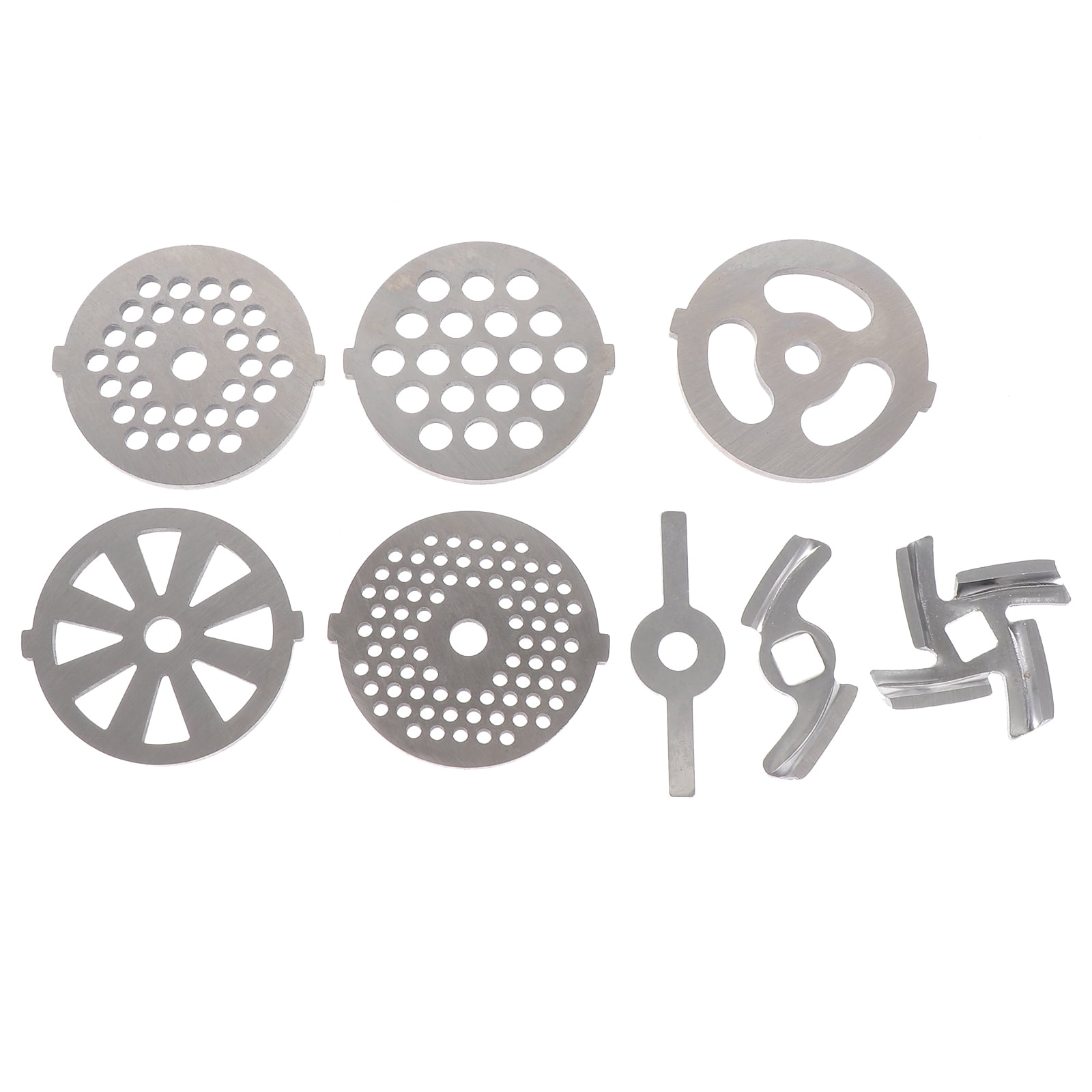 ITSELFER 8 Pcs Meat Grinder Cutters Stainless Steel Meat Grinder Plates