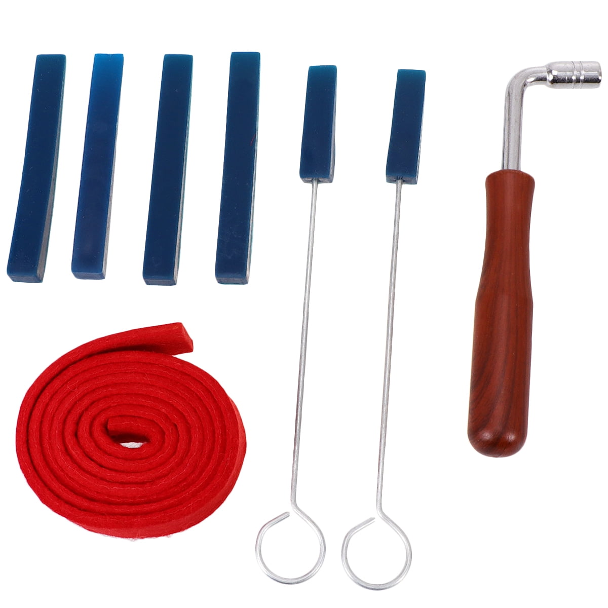 ITSELFER 8 Pcs Professional Piano Tuning Mute Kit Tuning Hammer Lever