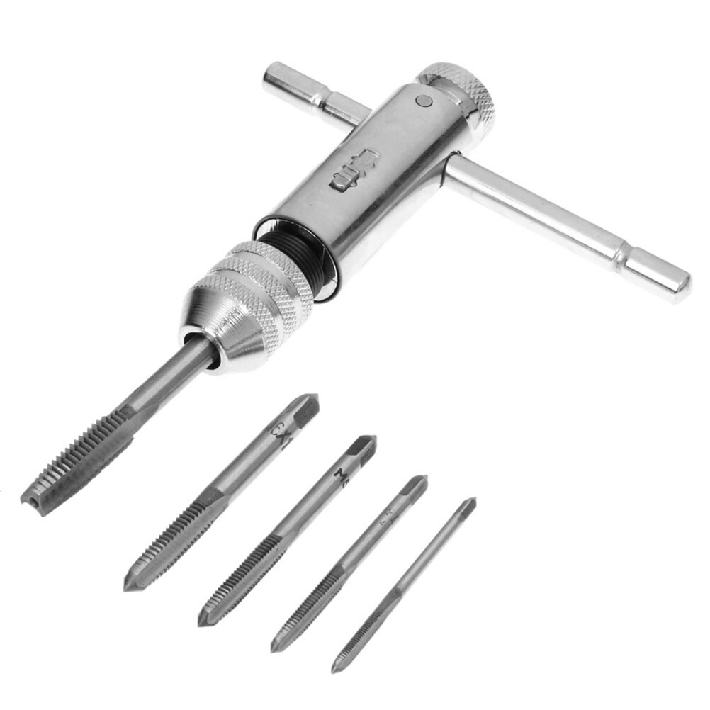 ITSELFER Adjustable THandle Tap Wrench Solid Jaw Ratchet Tap Holder