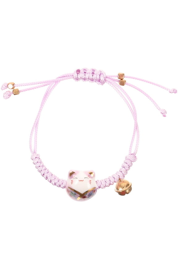 Ceramic Bead Bracelet Fortune Cat Bracelet Adjustable Bracelet Women Hand String