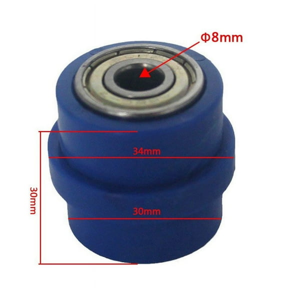 ITSELFER Chain Roller Pulley Tensioner Guide Wheel Motorcycle Chain Alignment Tension Adjustment Universal Fit For Mini Bikes And Atvs 8mm