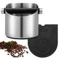 ITSELFER Coffee Knock Box Stainless Steel Coffee Grounds Container