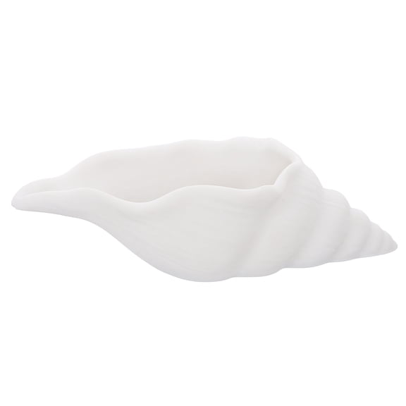 ITSELFER Desktop Crystal Ball Holder Sphere Display Stand Decorative Sea Snail Craft (White)