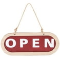 ITSELFER Doublesided Wood Open Closed Business Sign Hanging Door Sign