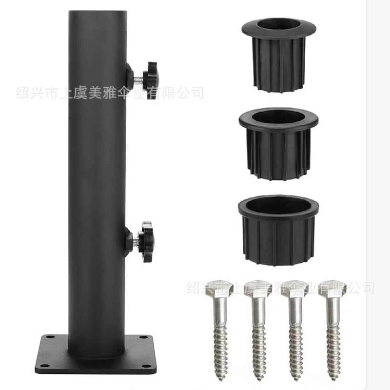 ITSELFER Heavy Duty Outdoor Umbrella Base Stand With Tube And Flat Iron