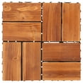 ITSELFER Interlocking Decking Tile Outdoor Flooring Wooden Tile