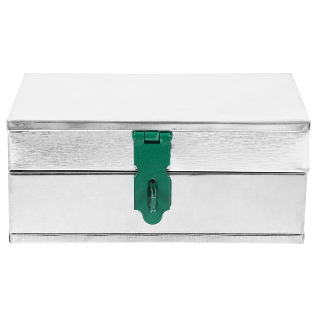 ITSELFER Iron Sheet Tool Box Lockable Tool Storage Case Document Box