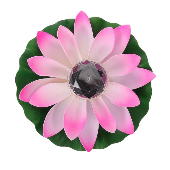 ITSELFER LED Solar Powered Colorful Elegant Lotus Decoration Flower Pool Landscape Decorative Lights(Random Color)