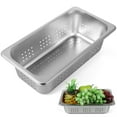 ITSELFER Metal Pan Perforated Pan Deep Stainless Steel Pan Steam Table