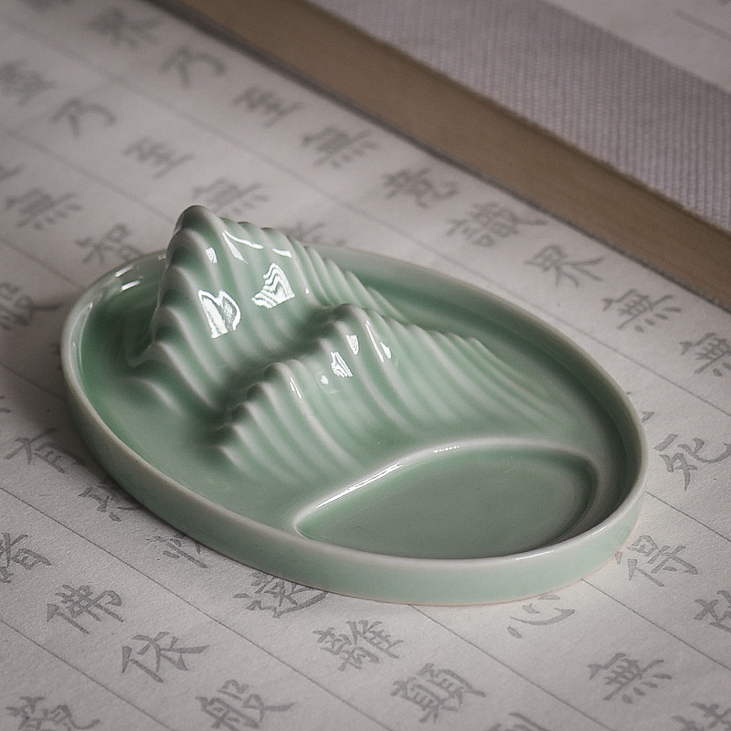 ITSELFER Multi functional Porcelain Ink Dish for Chinese Calligraphy