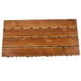 ITSELFER Outdoor Wooden Flooring Wood Interlocking Deck Tile Wood Patio