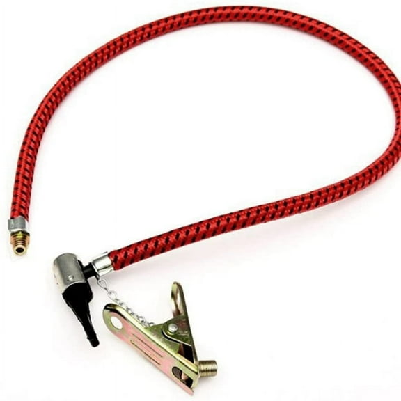 ITSELFER Portable Durable Bike Pump Hose Replacement Part Flexible Air Compressor Adapter for Car Motorcycle Bike Air Pump Hose Red