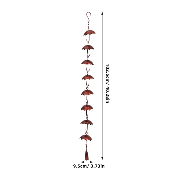 ITSELFER Rain Chain Bell for Gutter Downspout Vintage Wind Chime Vintage Rain Chain Bell Decoration Rain Chain Garden Rain Chain Bell Decorative Rain Chain for Gutter Downspouts Roof Corner