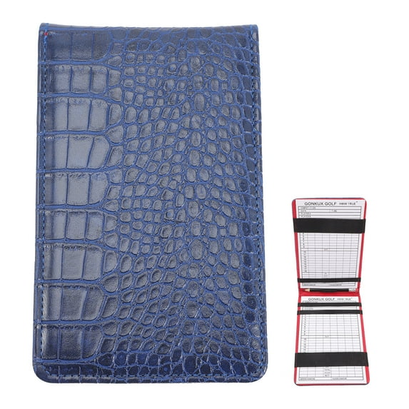 RENACLIPY Blue Golf Scorebook Portable Record Book Fits Standard Scorecards Durable Cover