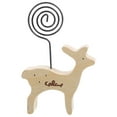 thumbnail image 1 of HEMOTON Wooden Animal Photo Clip Stand for Decor Iron and Beige Wood Memo Holder 3.5 x 2.8 Inches, 1 of 5