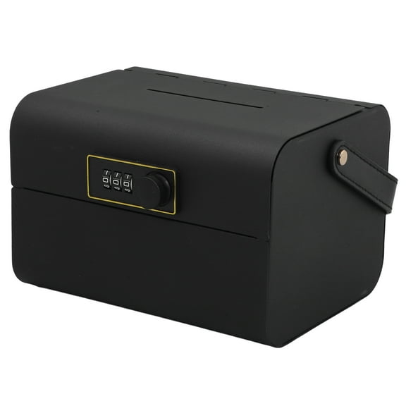 ITSELFER Small Cash Box With Combination Lock Handheld Metal Money Box Safe Piggy Bank Jar Organizer For Security Box For Kid Handheld Handheld