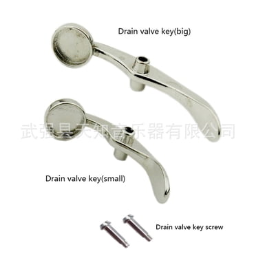 6Pcs Trumpet Water Key/Spit Valve Kit With Spring Cork Pad