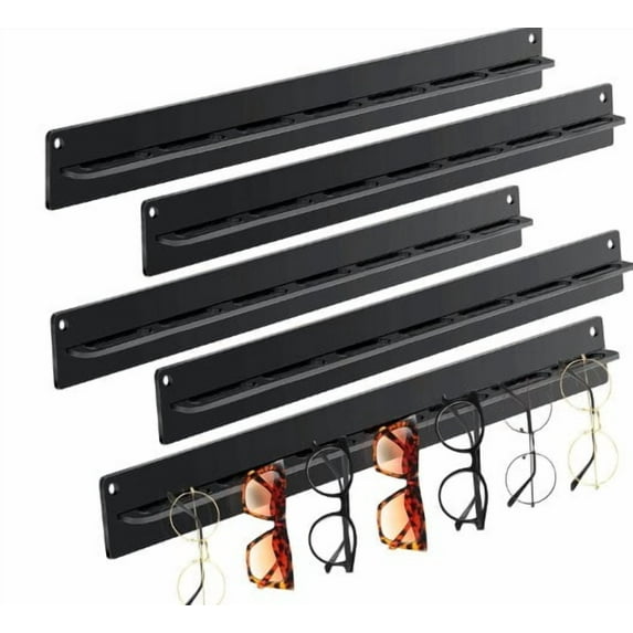 ITSELFER Wall-Mounted Acrylic Sunglass Organizer Space-Saving Sunglasses Display Rack Multi-Functional Display Rack for All Types of Glasses