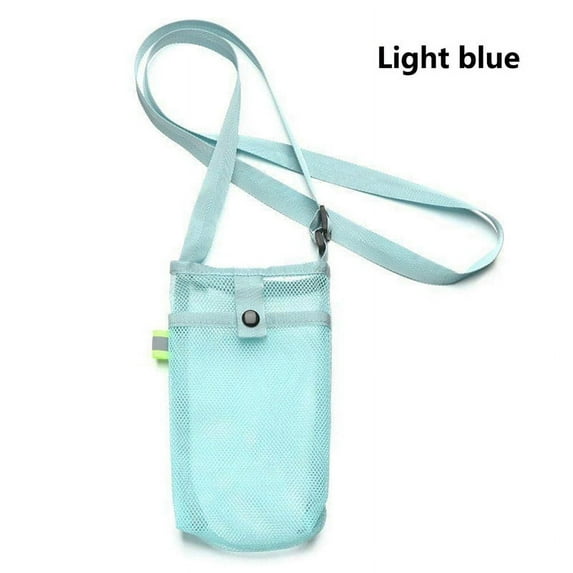 ITSELFER Water Bottle Carrier with Adjustable Shoulder Strap Crossbody Water Bottle Sling Bag Mesh Water Bottle Holder for Travel Hiking Cycling and Gym