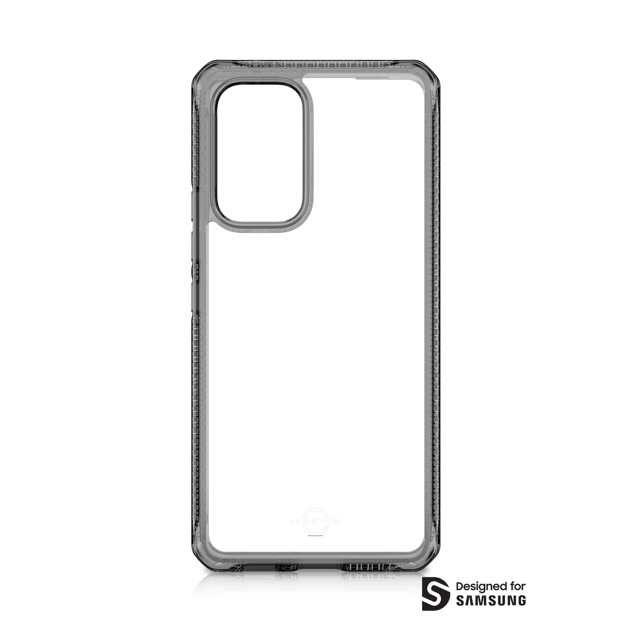 ITSKINS HYBRID-R CASE FOR GALAXY A53 5G (USA) - 100% RECYCLED MATERIALS - CLEAR SERIES - BLACK AND TRANSPARENT