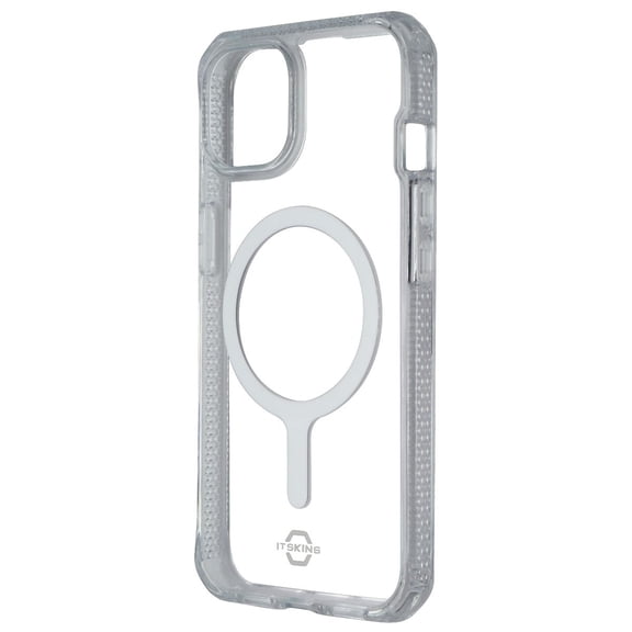 ITSKINS HYBRID-R CASE FOR IPHONE 14 ( 6.1" ) & IPHONE 13 ( 6.1" ) - 100% RECYCLED MATERIALS - MAGSAFE COMPATIBLE - CLEAR SERIES - TRANSPARENT