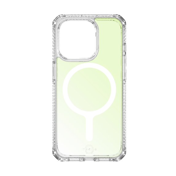 ITSKINS HYBRID-R CASE FOR IPHONE 15 PRO (6.1") - 100% RECYCLED MATERIALS - MAGSAFE COMPATIBLE - IRIDESCENT SERIES