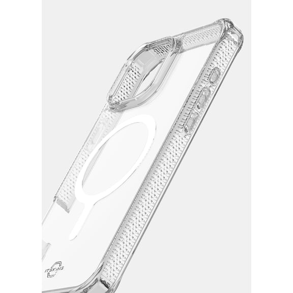 ITSKINS Hybrid R // Clear Magnetic Protective Phone Case for iPhone 16 Pro, Compatible with MagSafe, Slim Hybrid Case, Anti-Yellowing, Military Shockproof Cover - Transparent