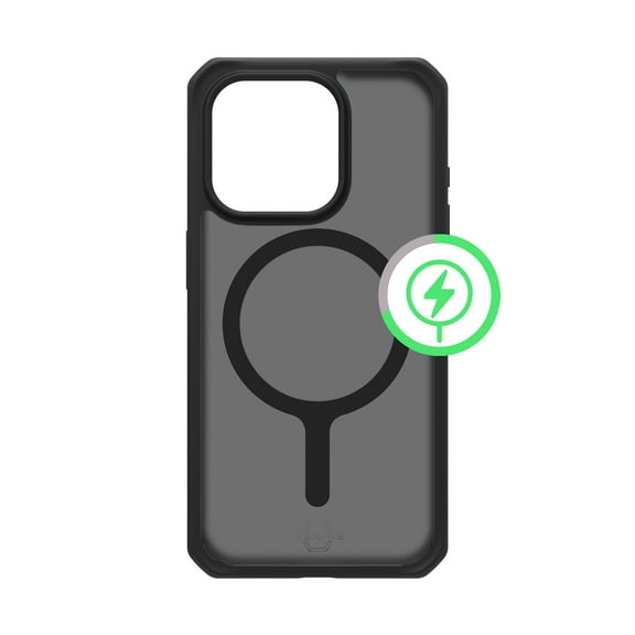 ITSKINS Hybrid_R Frost MagSafe Case for Apple iPhone 15 Pro Max Black