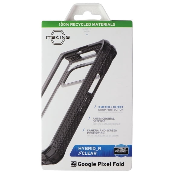 ITSKINS Hybrid_R Hinge Clear Case for Google Pixel Fold - Black/Transparent