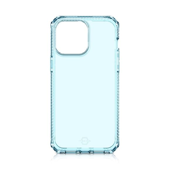 ITSKINS SPECTRUM-R CASE FOR IPHONE 14 PRO MAX (6.7") - 100% RECYCLED MATERIALS - CLEAR SERIES - LIGHT BLUE