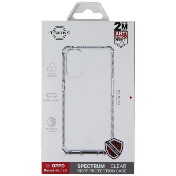 ITSKINS Spectrum // Clear Series Case for OPPO Reno4 5G/4G - Transparent