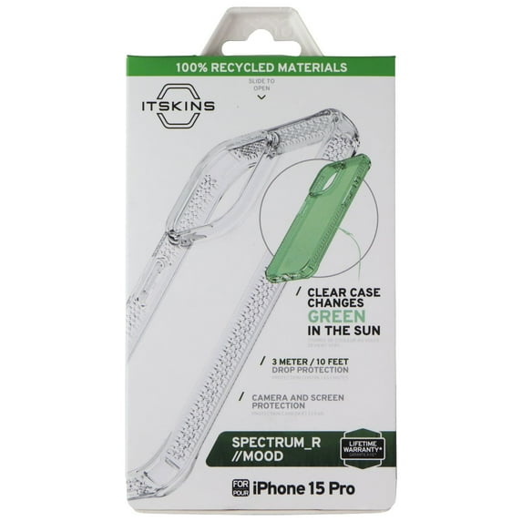 ITSKINS Spectrum_R Mood Case for Apple iPhone 15 Pro Light Green