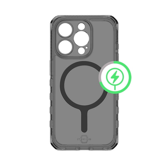 ITSKINS Supreme_R Clear MagSafe Case for Apple iPhone 15 Pro Max Graphite