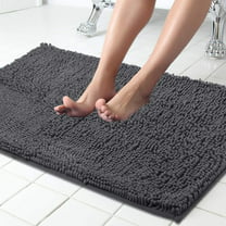  Gorilla Grip Plush Absorbent Shaggy Chenille Bath Rug Mat for  Toilet Base with Rubber Backing, Machine Washable, Microfiber Bathroom  Contour Mats for Toilets, Bath Room Decor, Oval, 22.5x19.5, Black : Home