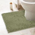thumbnail image 1 of ITSOFT Luxury Bathroom Mats, Non-Slip Chenille Bathmat, Ultra Absorbent, U-Shaped, Sage Green, 1 of 8