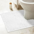 thumbnail image 1 of ITSOFT Luxury Bathroom Mats, Non-Slip Chenille Bathmat, Ultra Absorbent, U-Shaped, White, 1 of 8