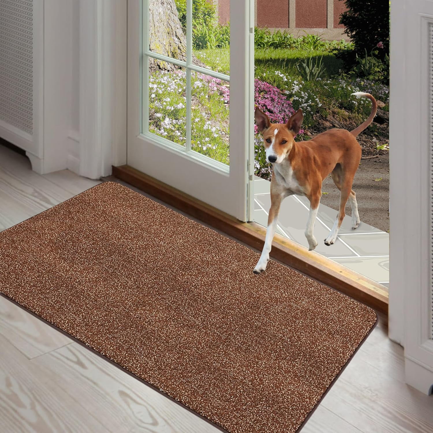 ITSOFT Absorbent Doormat, Dirt Trapper Mats for Muddy Shoes & Pets