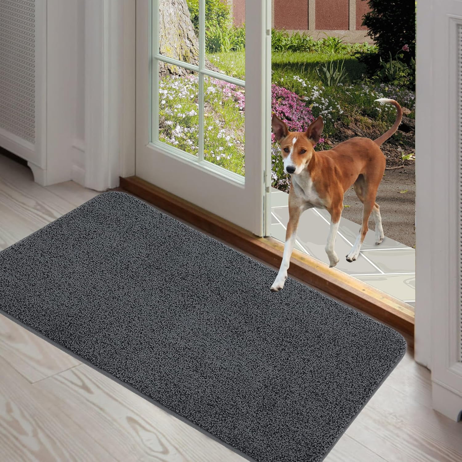 ITSOFT Absorbent Doormat, Dirt Trapper Mats for Muddy Shoes & Pets