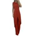 thumbnail image 1 of ITSUN Plus Size Outfit Sets for Women Summer Casual Loose Round Neck Sleeveless Solid Wide Leg Long Pant Linen Clothes Lounge Matching Sets Red 4XL, 1 of 5