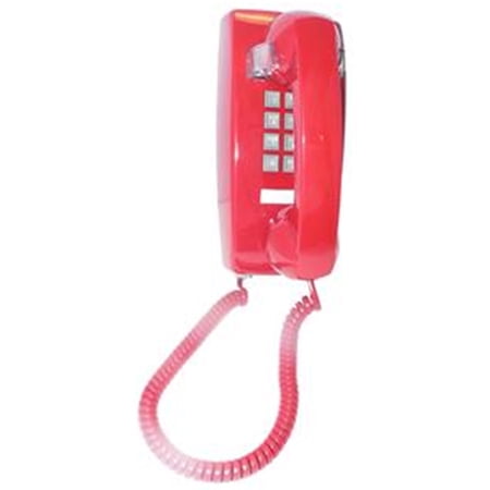 Cortelco Corded Telephone with Volume Control - Red-ITT-2554-V-RD