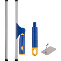 ITTAHO Swivel Shower Squeegee for Glass Doors, All-Purpose Anti-Slip Window Squeegee with 2 Blades 