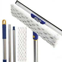 ITTAHO Swivel Window Cleaning Tool, 58" 2-in-1 Window Squeegee Cleaner with Long Handle